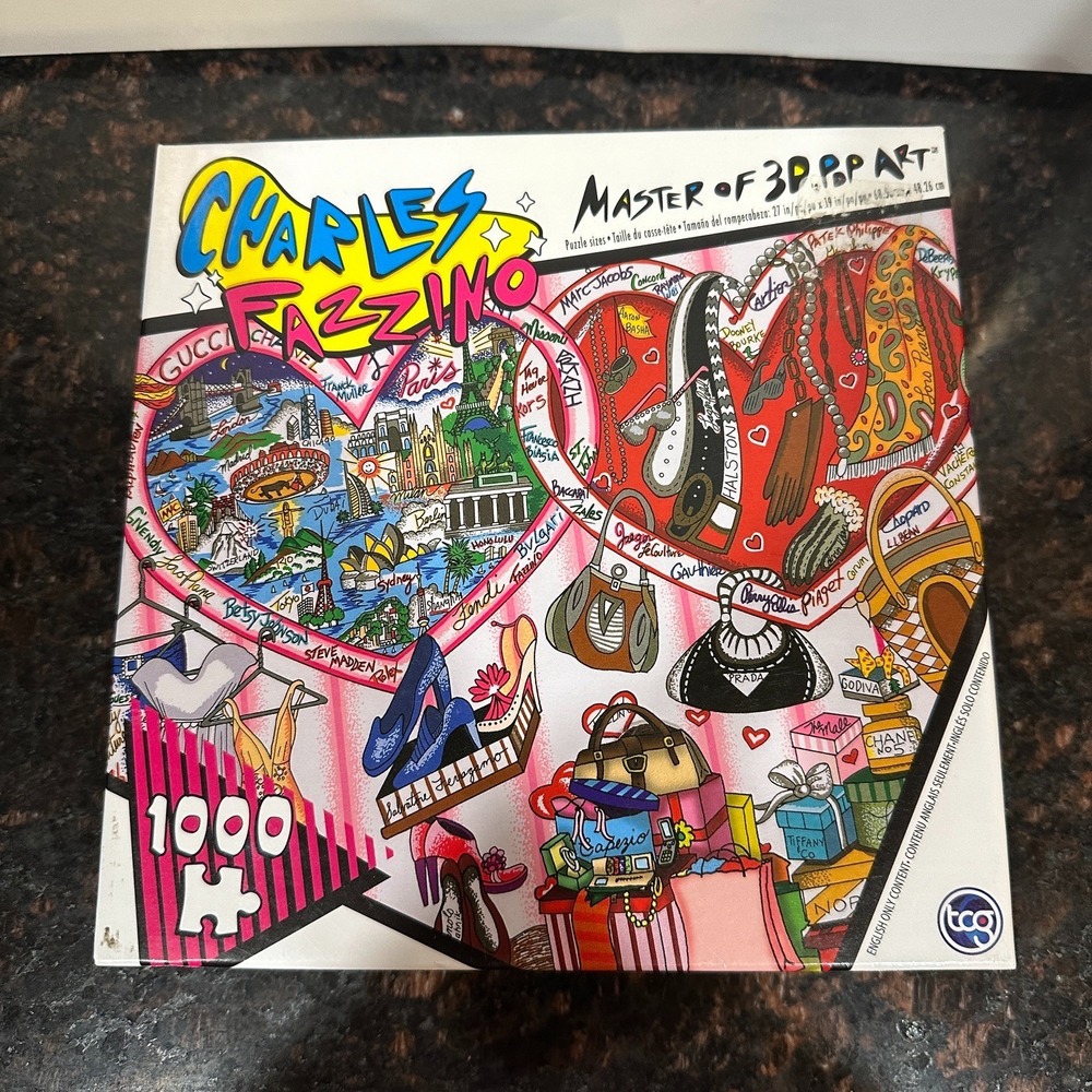 Charles Fazzino 1000 Piece Puzzle Master of 3D Pop Art Fashion Luxury Complete